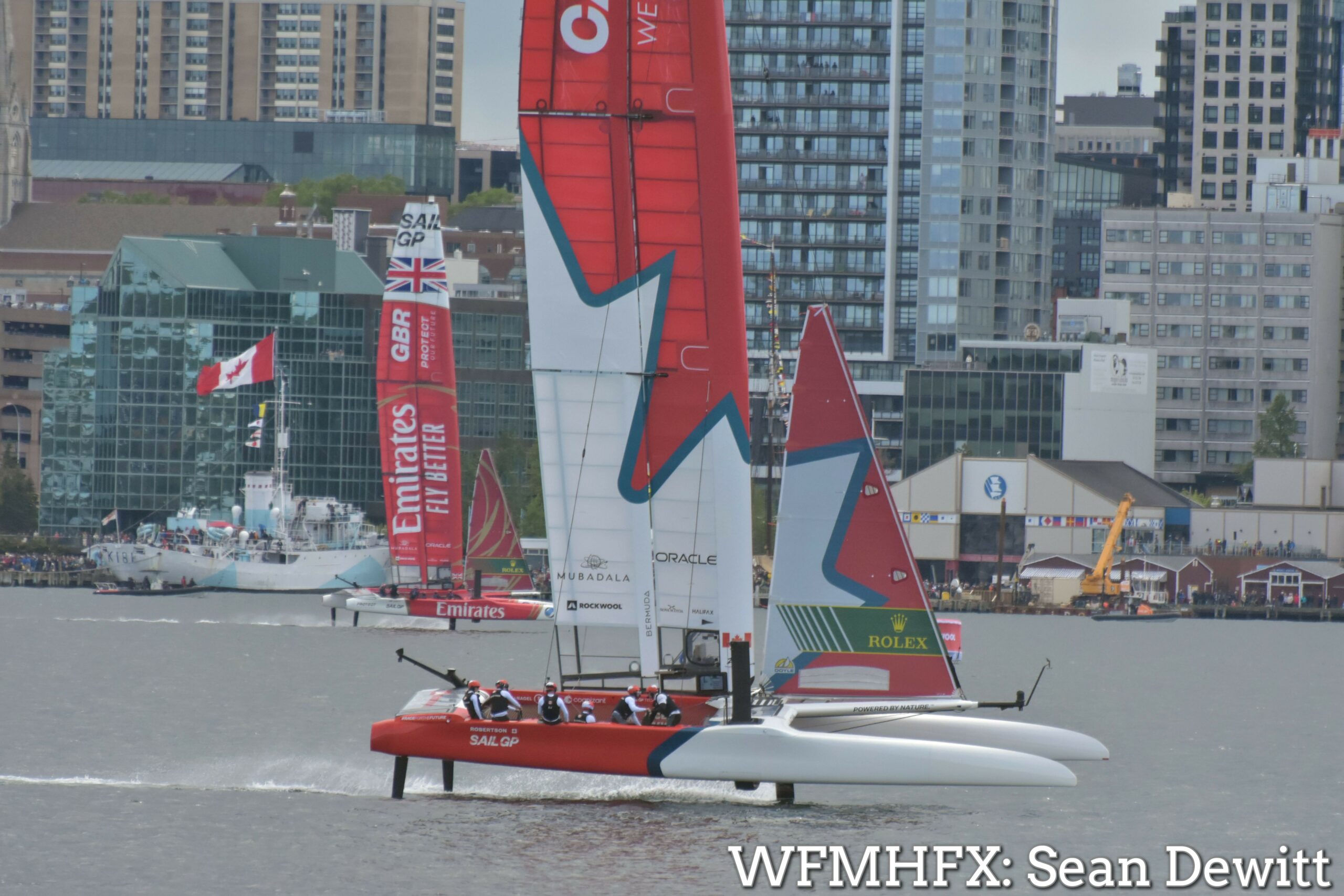 Getting ready - SAILGP set to start in the Halifax Harbour!