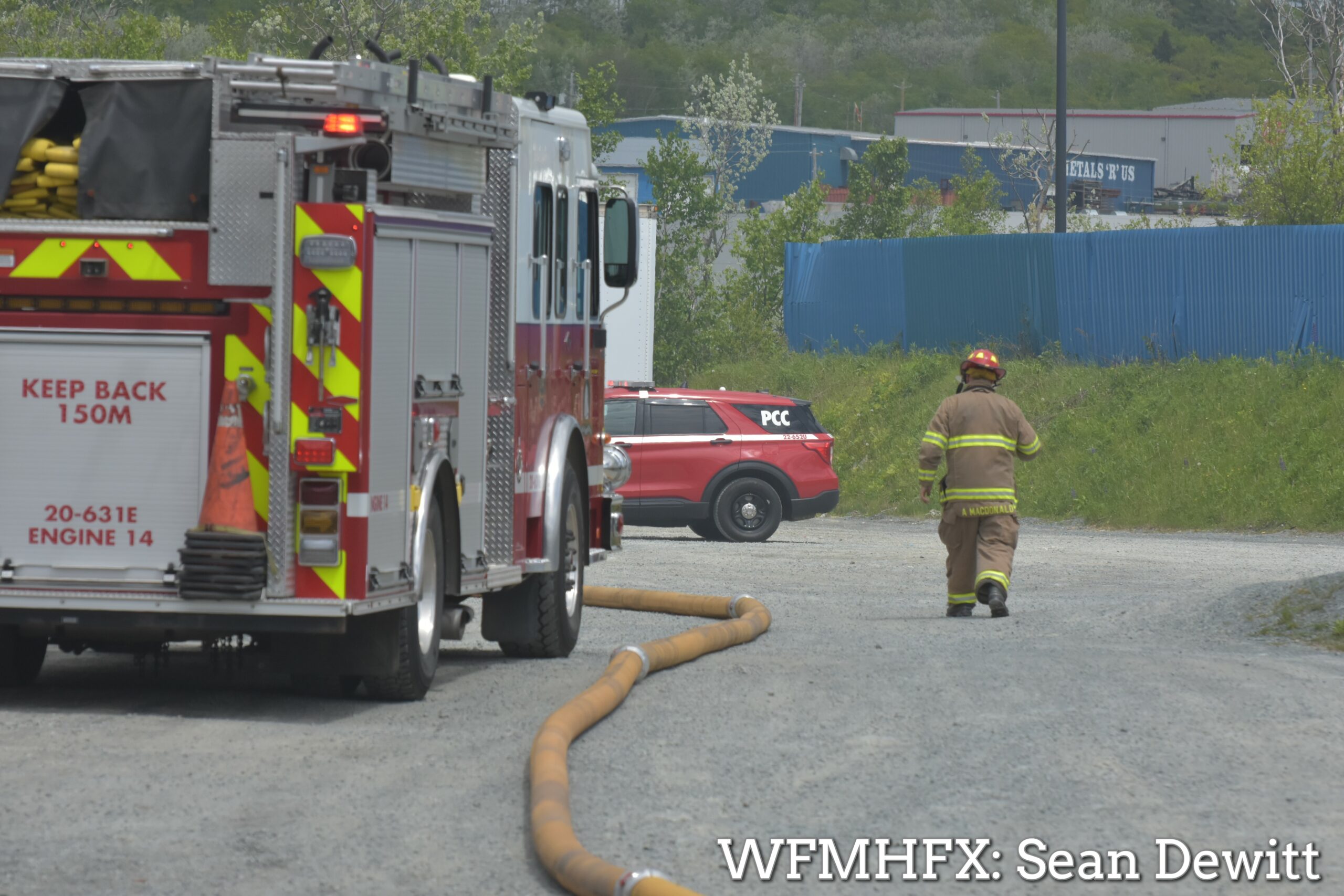 Scrapyard fire in Dartmouth