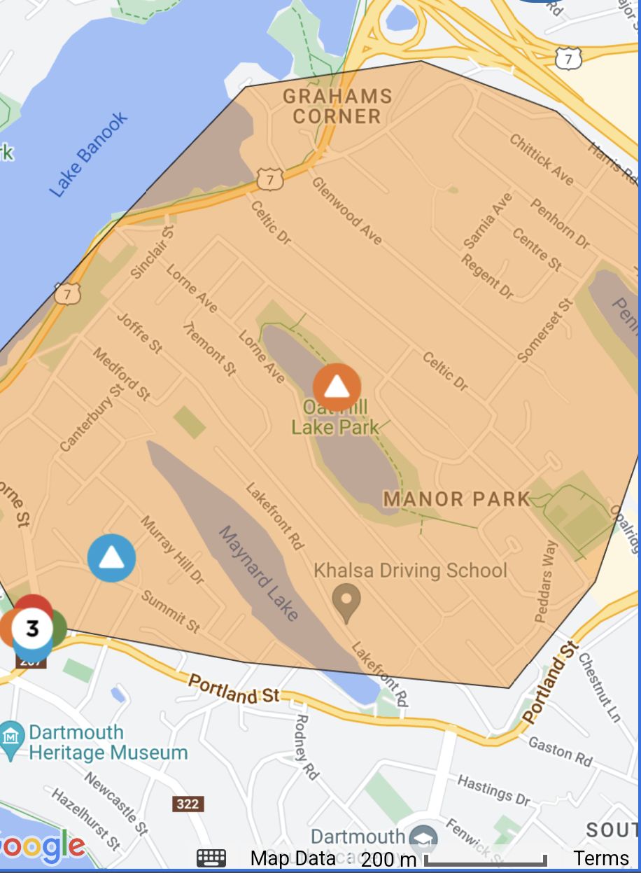 Power outages in Dartmouth