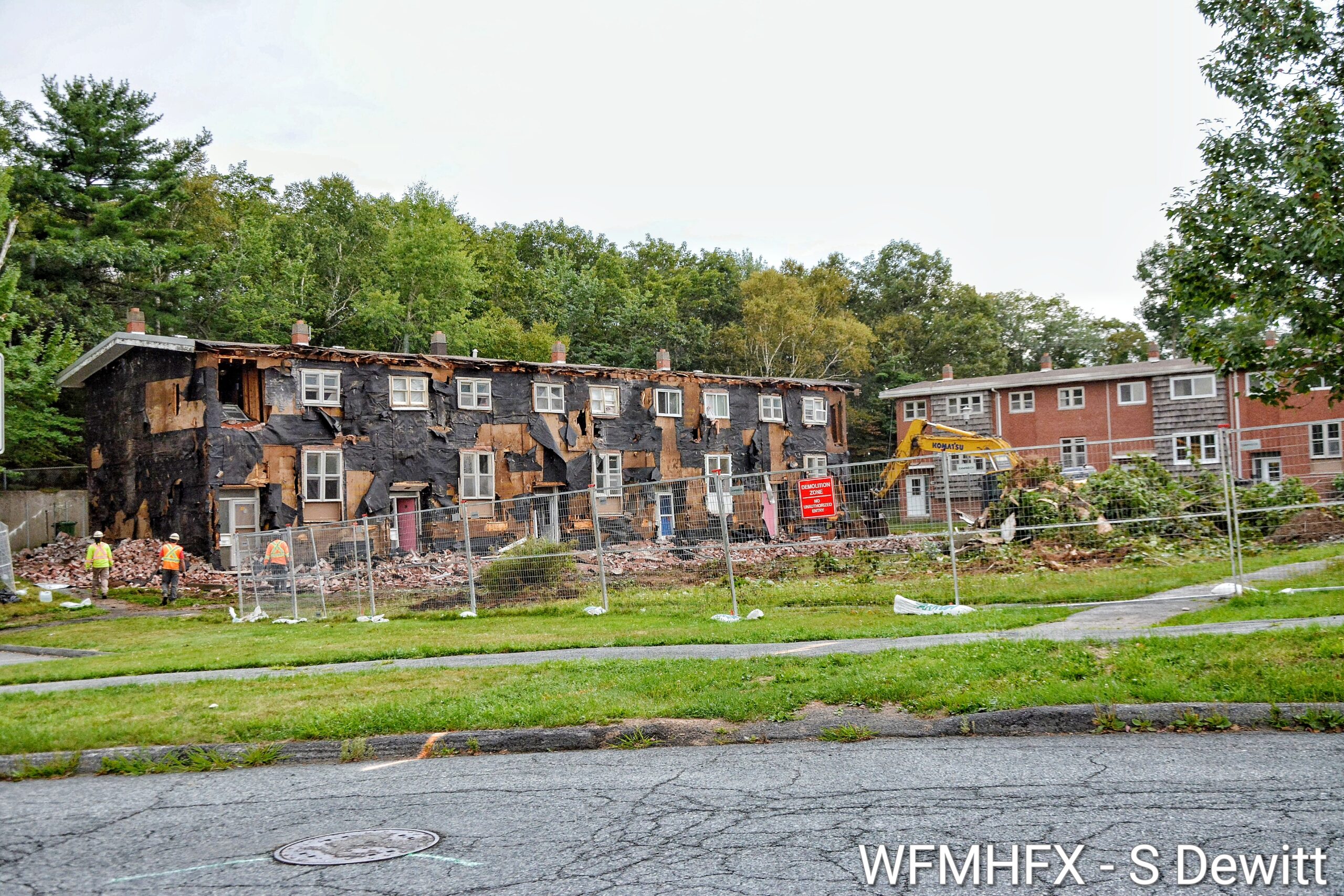 Demolition begins at Ocean Breeze in Dartmouth
