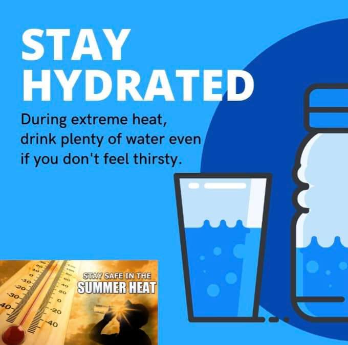 Heat Protection - Stay hydrated