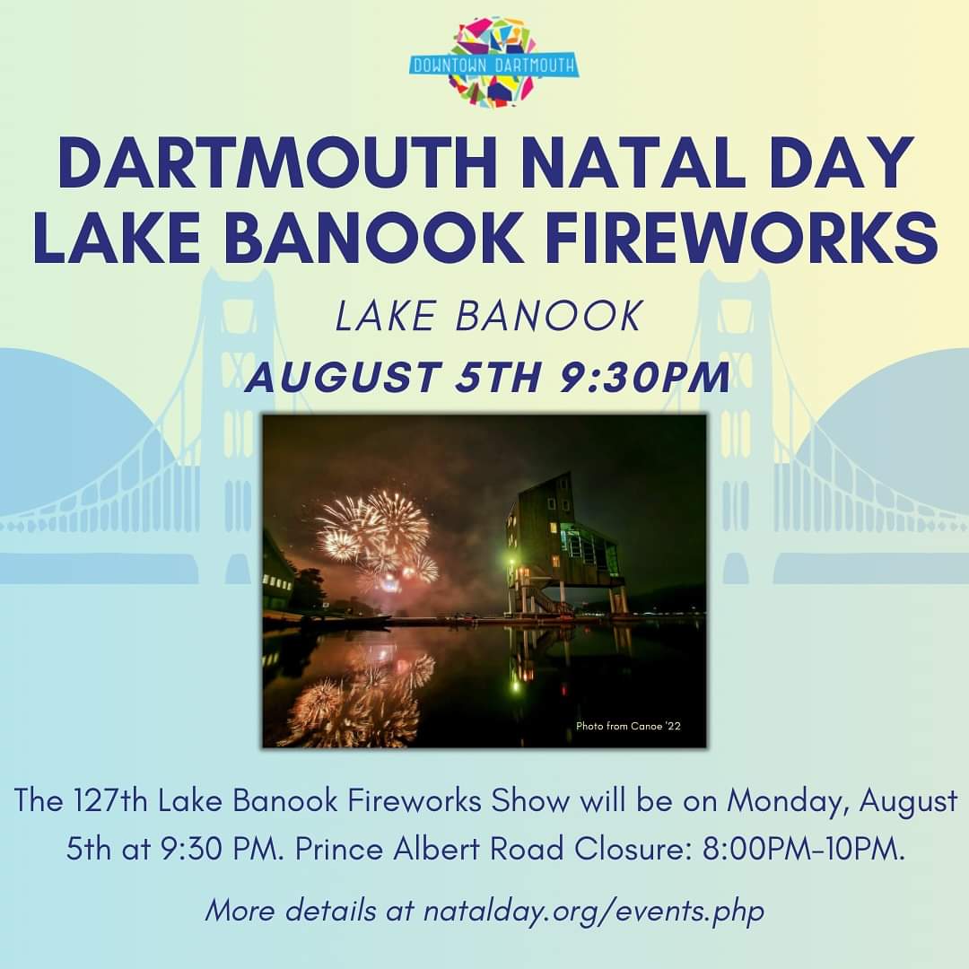 Natal Day fireworks in Dartmouth