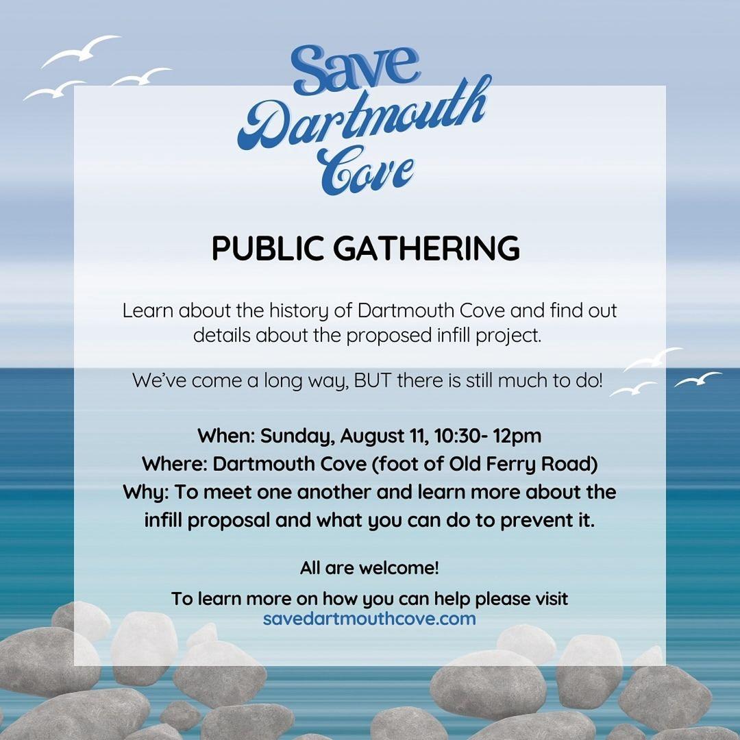 Join us this Sunday along Dartmouth Cove for a coffee and a chat