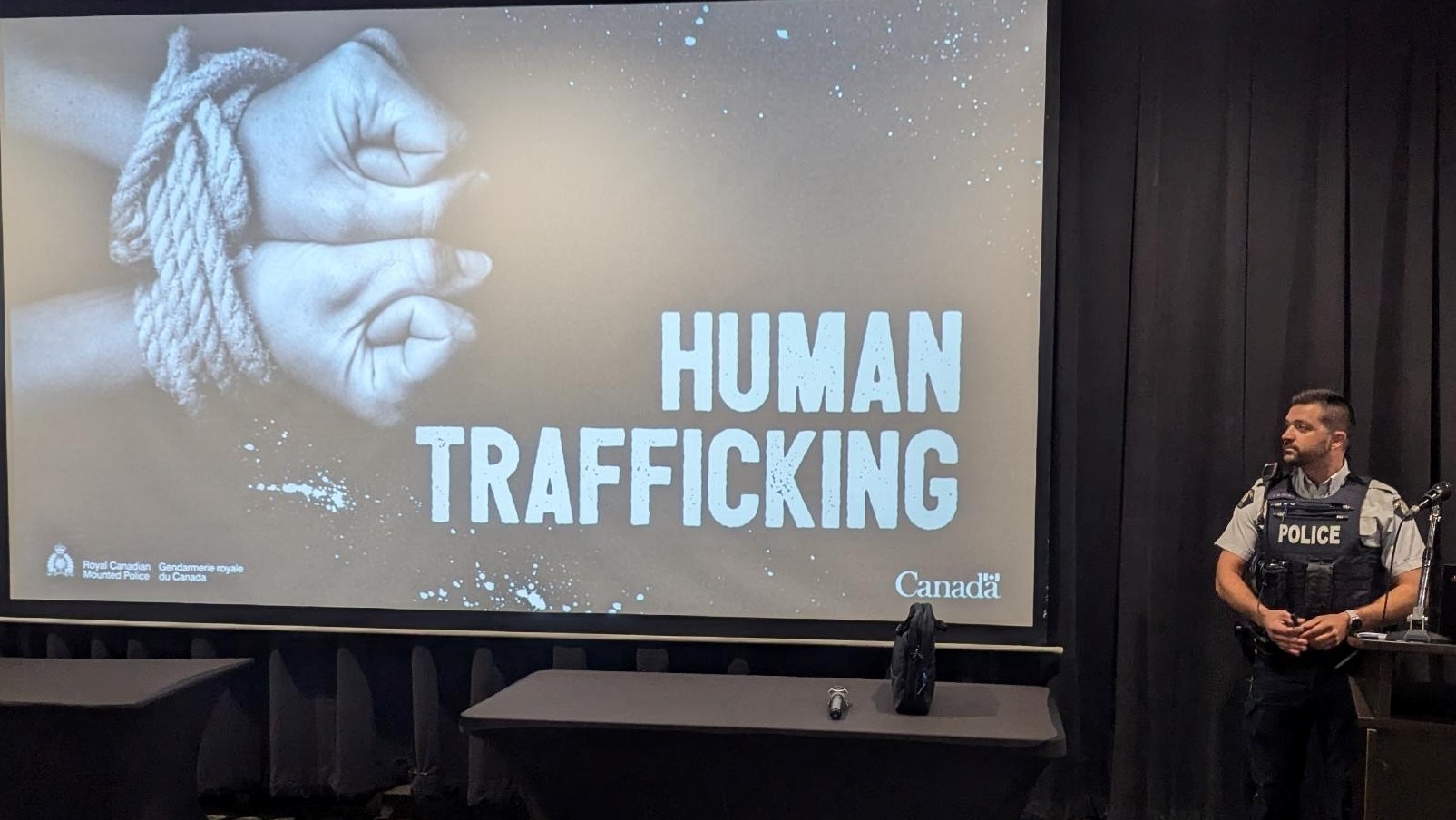 RCMP presents human trafficking awareness to HRCE School Bus Drivers