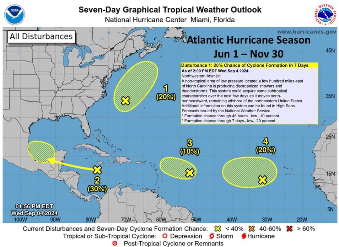Potential for Atlantic Tropical Cyclone formation in the next 7-days