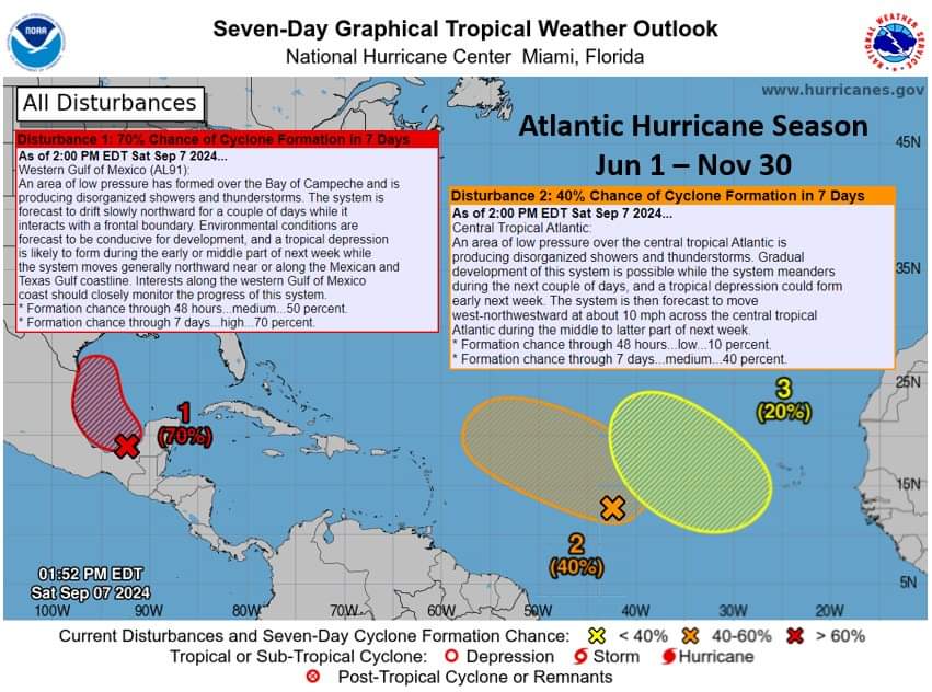 Potential for Atlantic Tropical Cyclone formation in the next 7-days