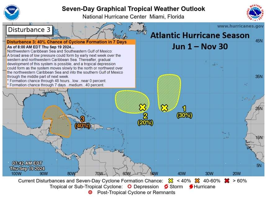 Potential for Atlantic Tropical Cyclone formation in the next 7-days