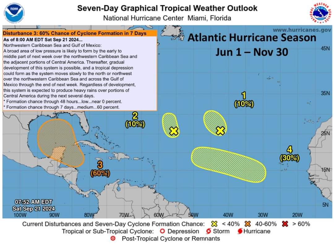 Potential for Atlantic Tropical Cyclone formation in the next 7-days