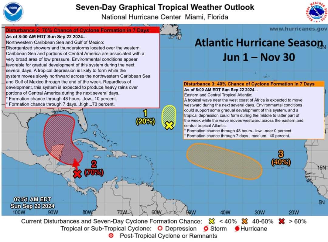 Potential for Atlantic Tropical Cyclone formation in the next 7-days