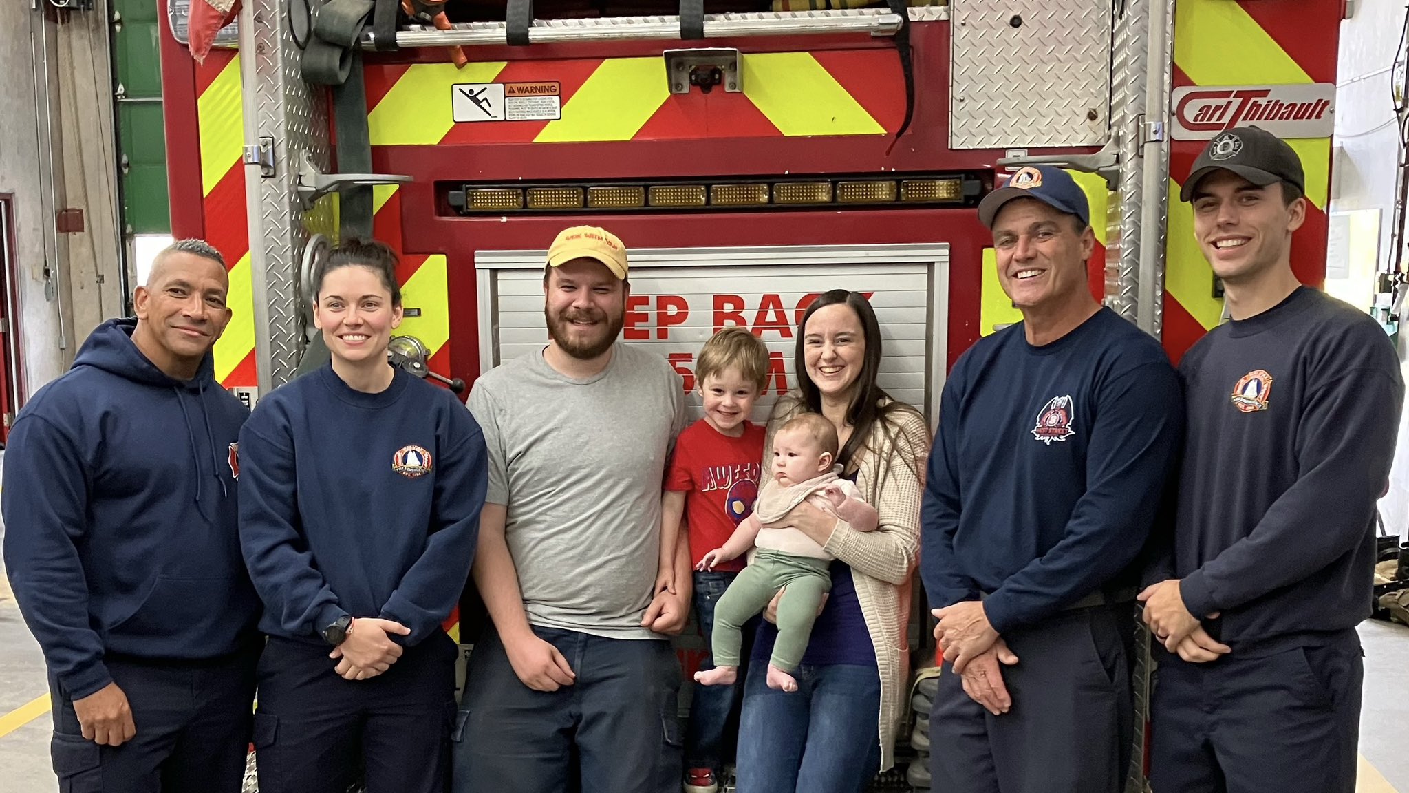 Little visitor brings big smiles to HRFE firefighters