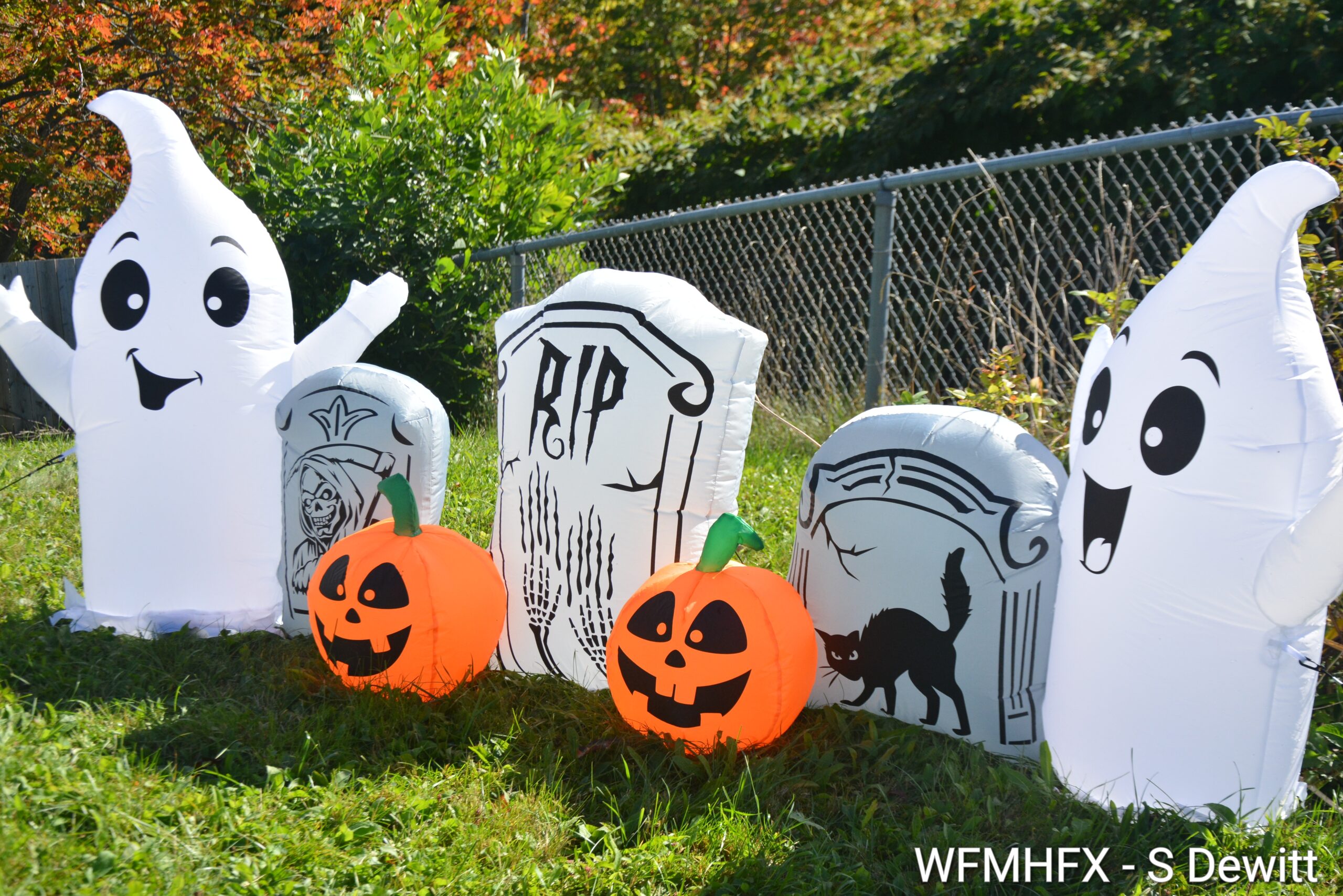 In photos - Don't let your inflated sense of safety fool you!  The spirit of Halloween has risen along Flying Cloud Dr!