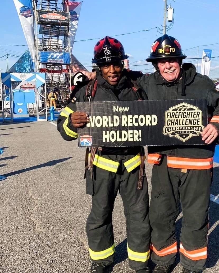 Congratulations to retired Captain Cyril Fraser on becoming a world record holder in the 65-69 age category at the Firefighter Challenge Championship Series!