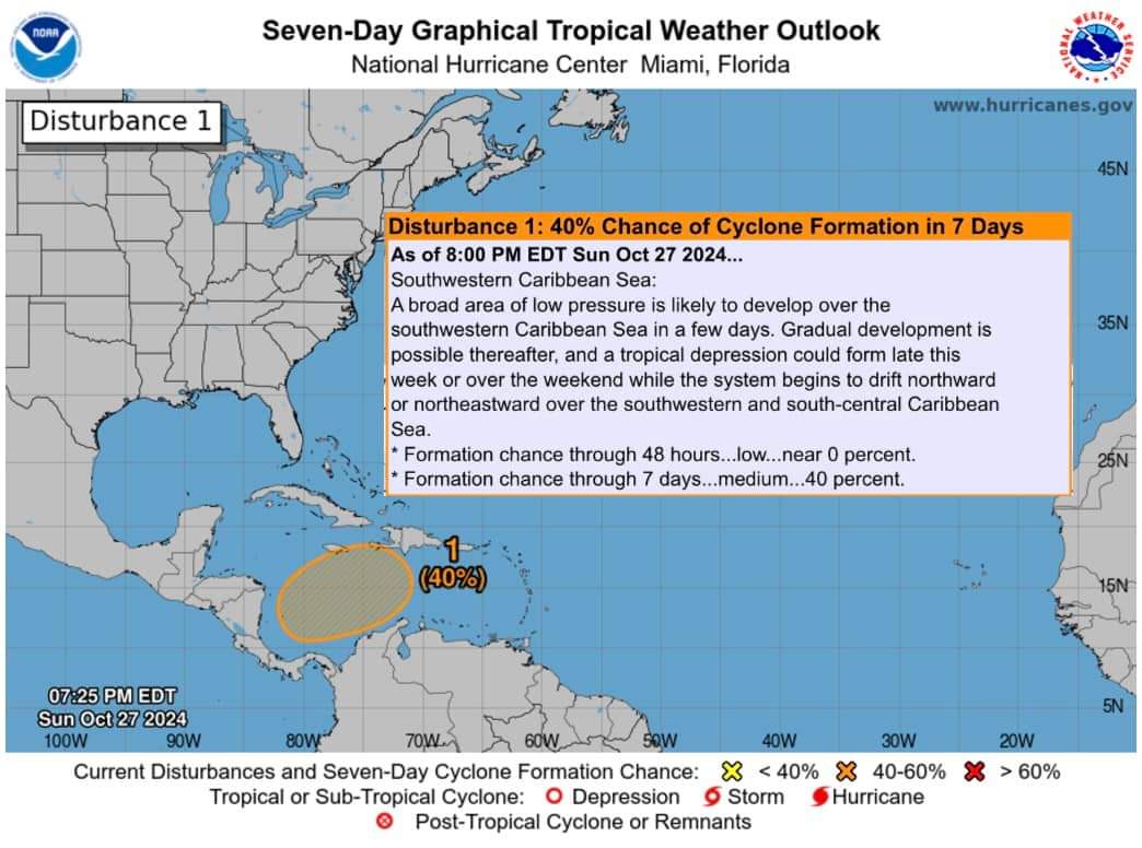 Potential for Atlantic Tropical Cyclone formation in the next 7-days