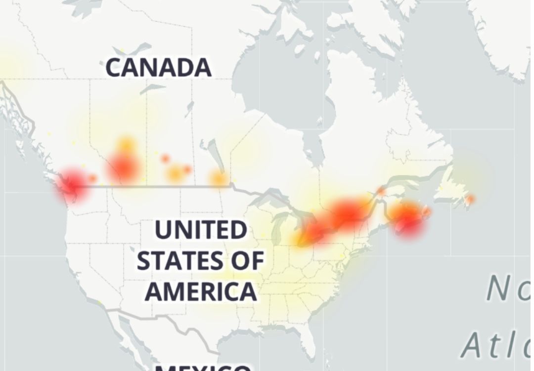 Facebook issues via Down Detector
