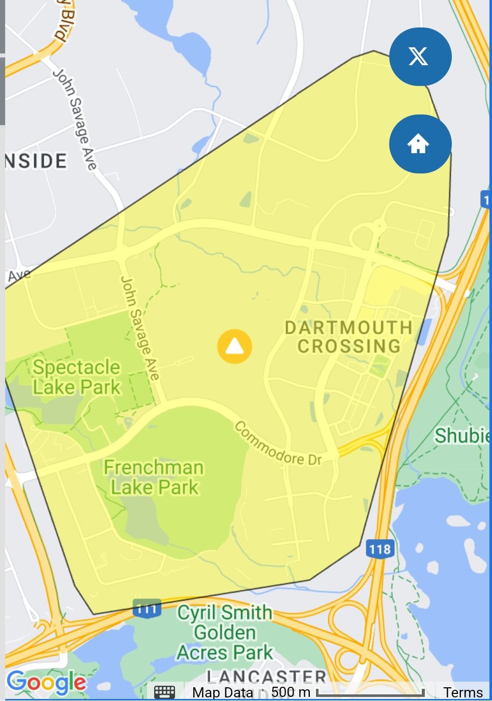 Power outage - Dartmouth Crossing