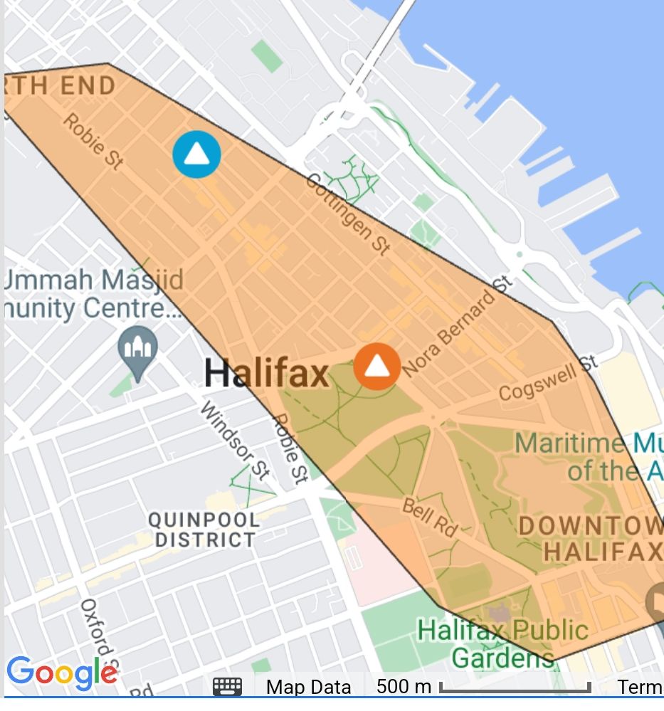 Power outages in Halifax