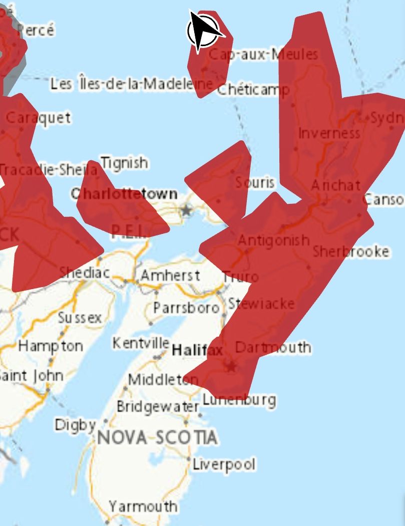 Wind warning in effect