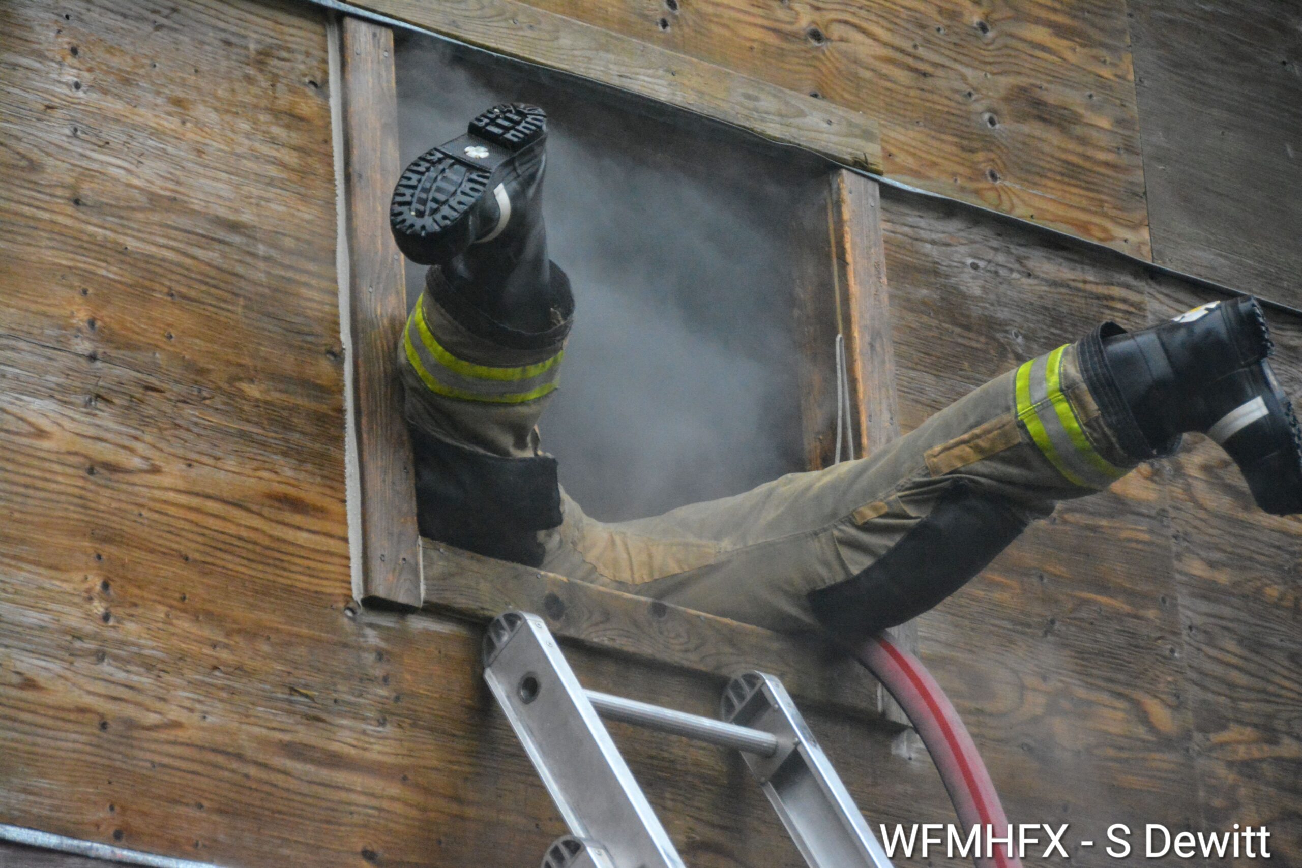 In photos - The weather doesn't care when an emergency occurs, and these soon to be HRFE firefighters are pushing through it as they near graduation!