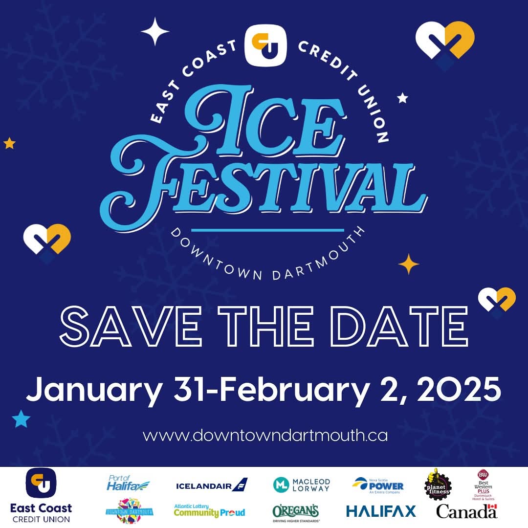 Mark your calendars! The East Coast Credit Union Ice Festival in downtown Dartmouth is BACK from January 31-February 2!
