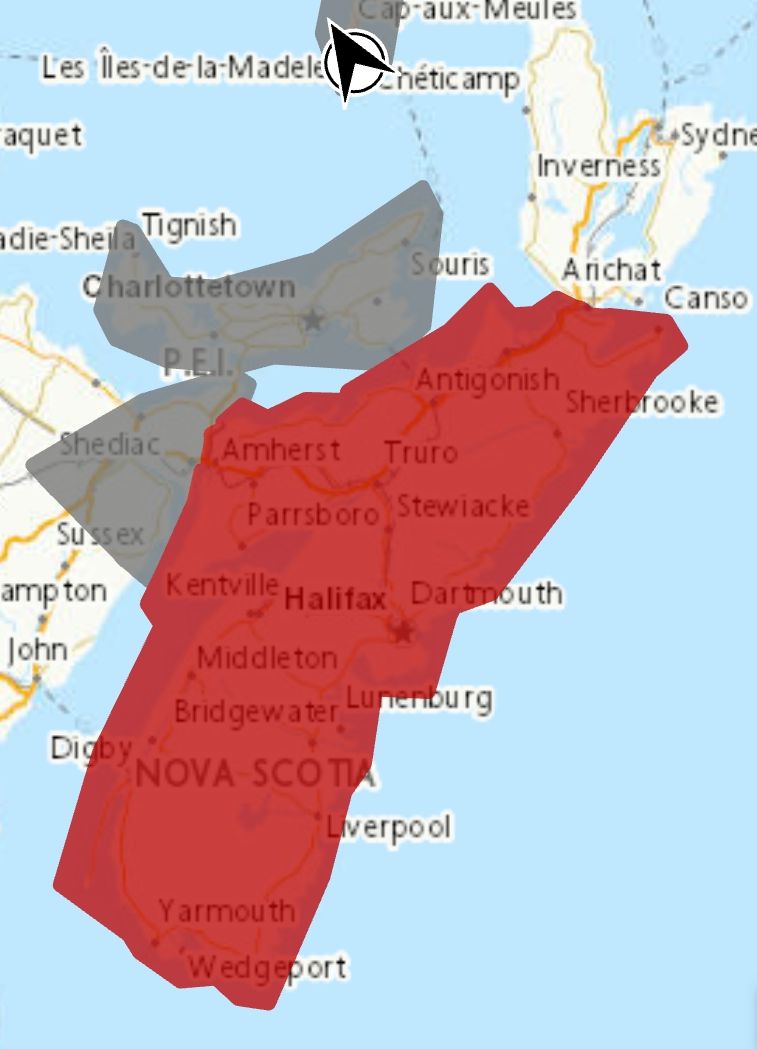 Snowfall warning in effect via Environment Canada