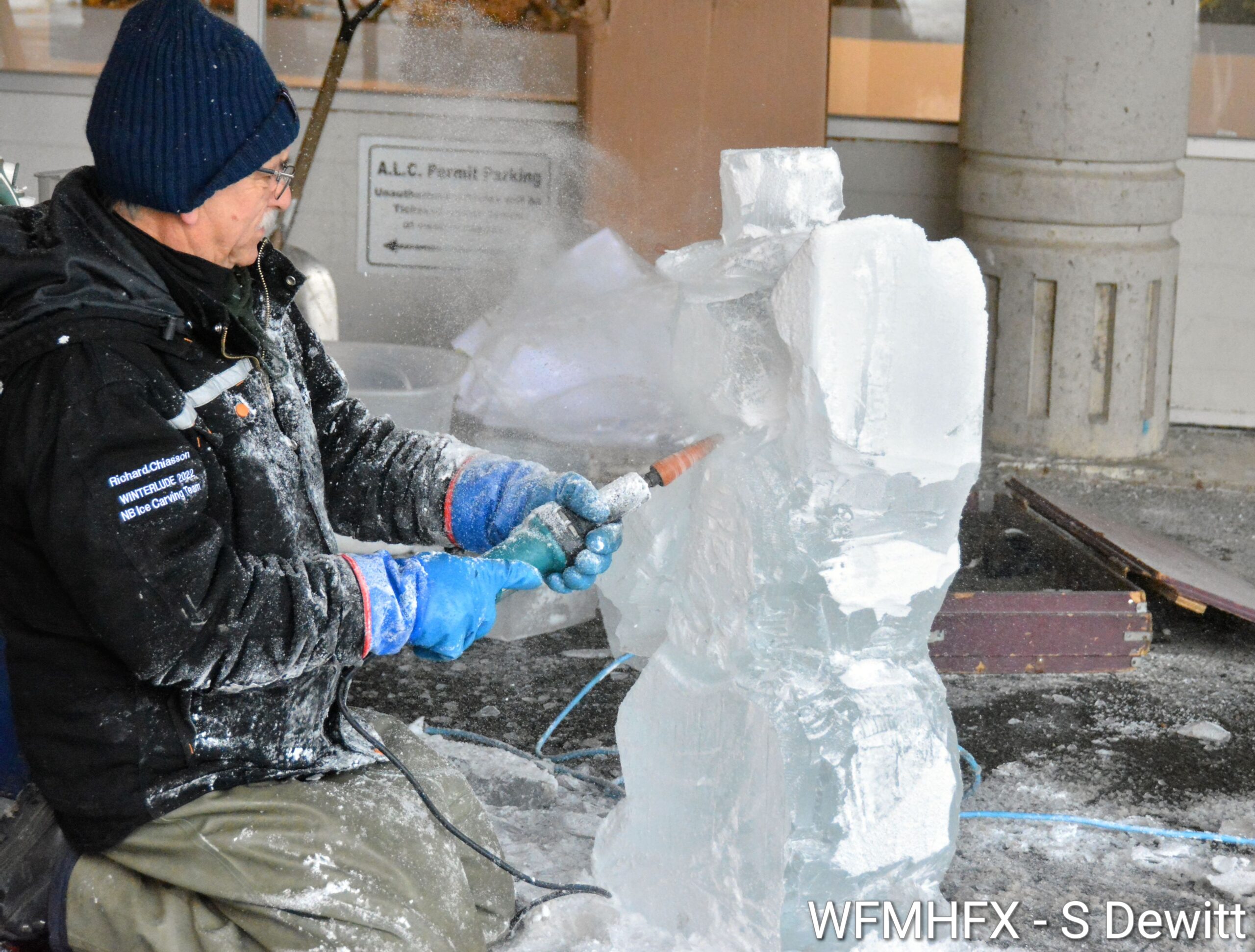 In photos - Having a cool time at Alderney Landing as the Ice Festival sets up for a ice time to get out!