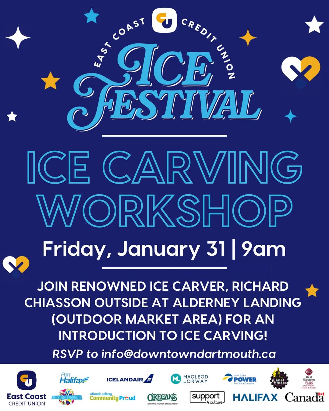 EAST COAST CREDIT UNION ICE FESTIVAL ICE CARVING WORKSHOP