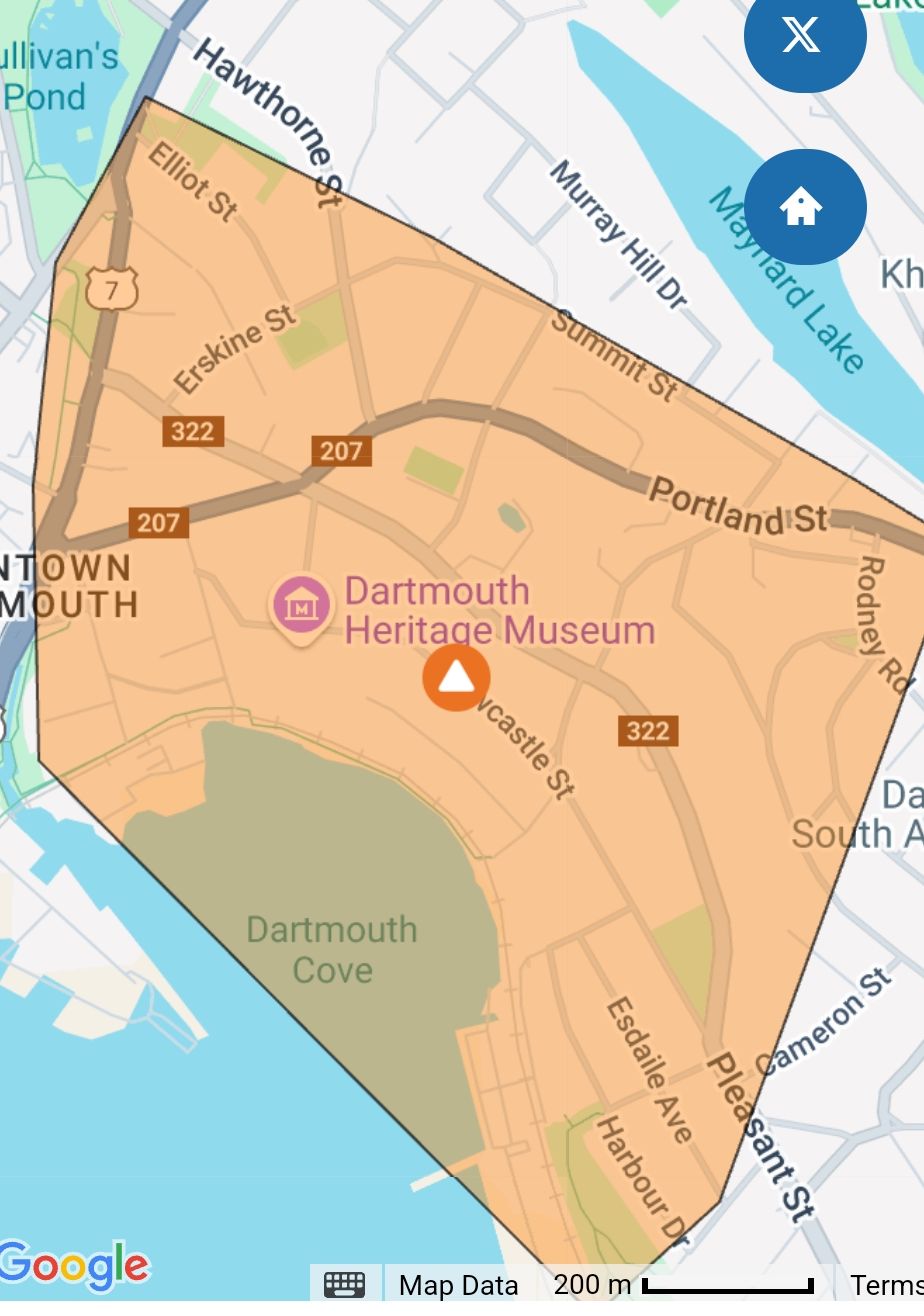Power outage in Dartmouth