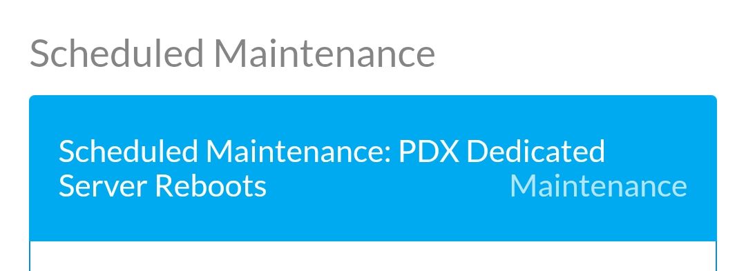 (Update) Light website maintenance