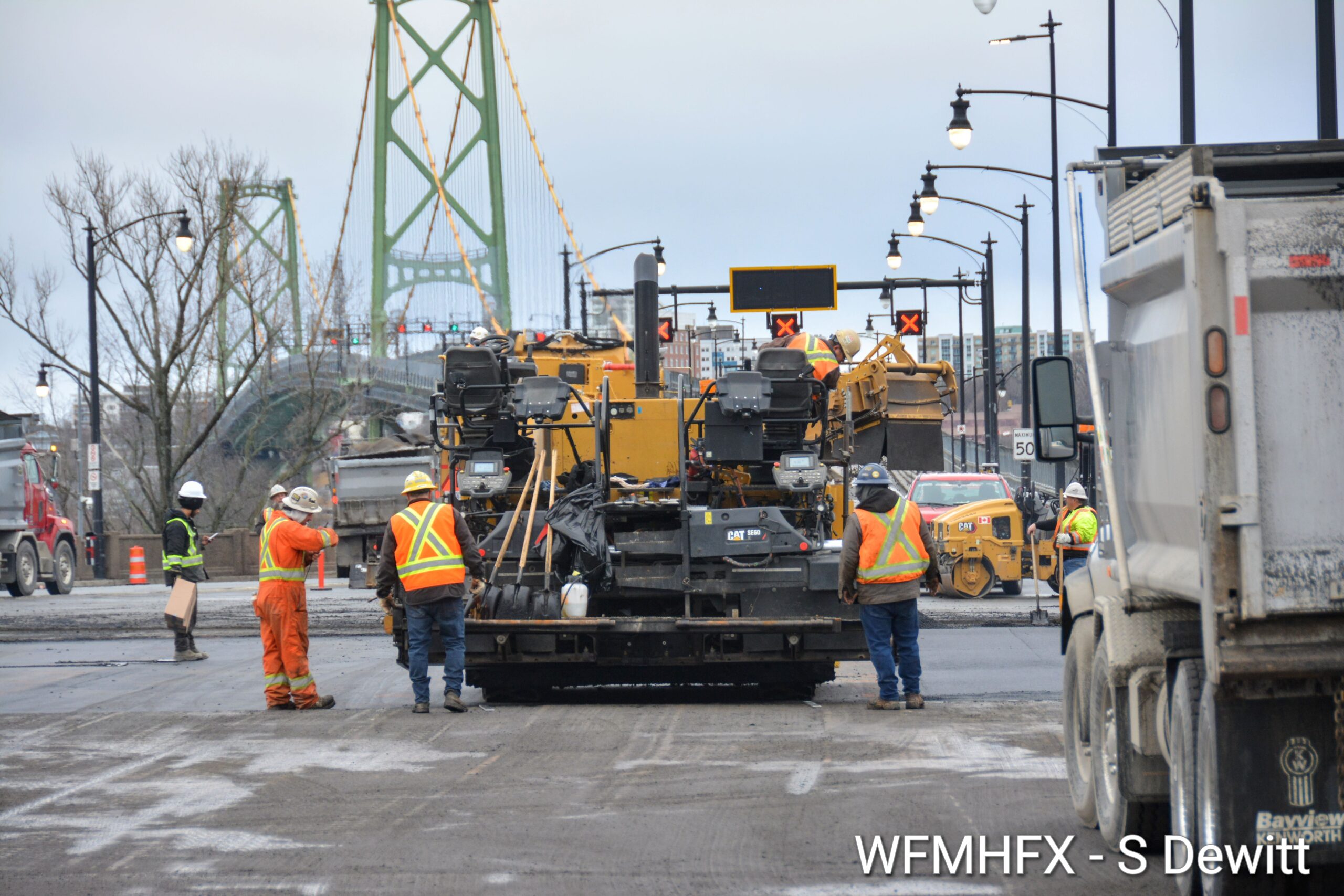 Work continues on the Macdonald Bridge