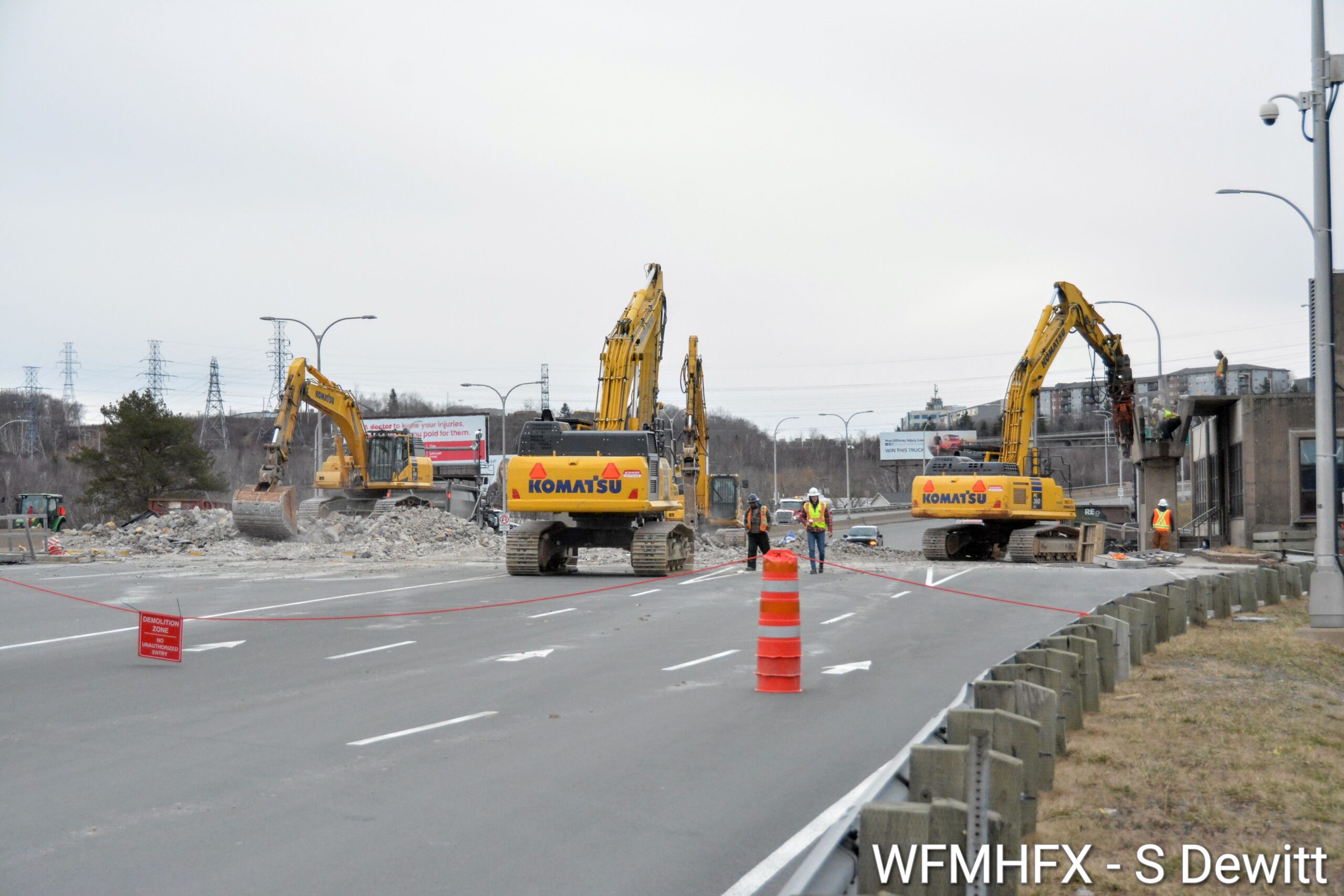 The current look at the MacKay Bridge as the tolls are now rubble