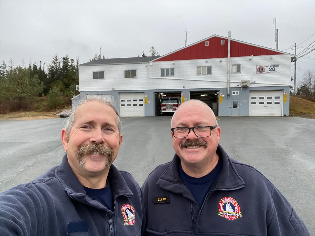 After decades of dedicated service, #hfxfirefighters Captain Paul Clark and FF/Engineer Larry Rafuse are retiring together today out of Station 45 (Fall River) on B Platoon