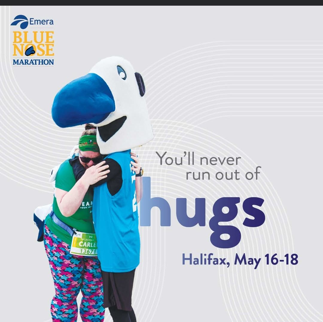 Join the 2025 Emera Blue Nose Marathon (May 16-18) and choose 5KM, 10KM, Half Marathon, or Full Marathon