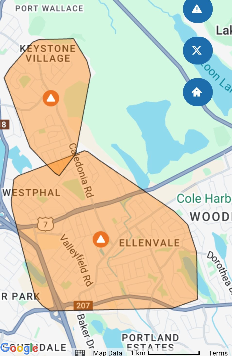 Power outage in Westphal