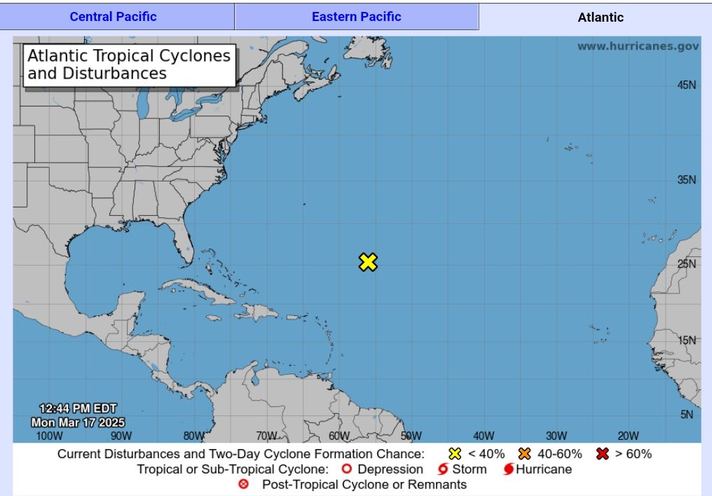 National Hurricane Centre tracks storm