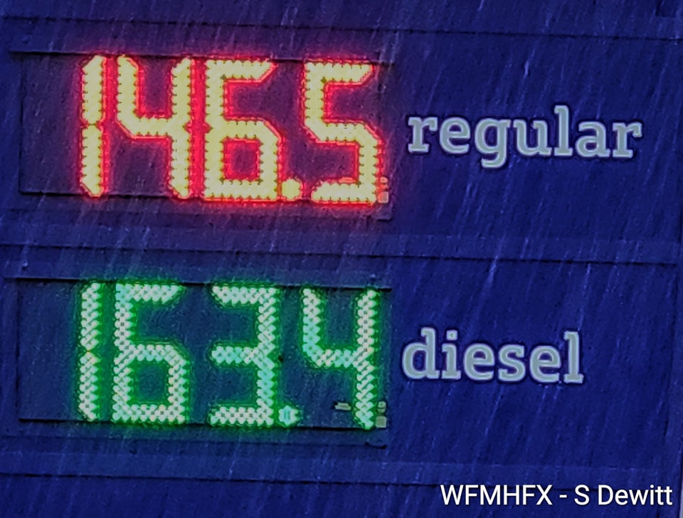 The morning price at the pumps after tax charges saw a price drop overnight