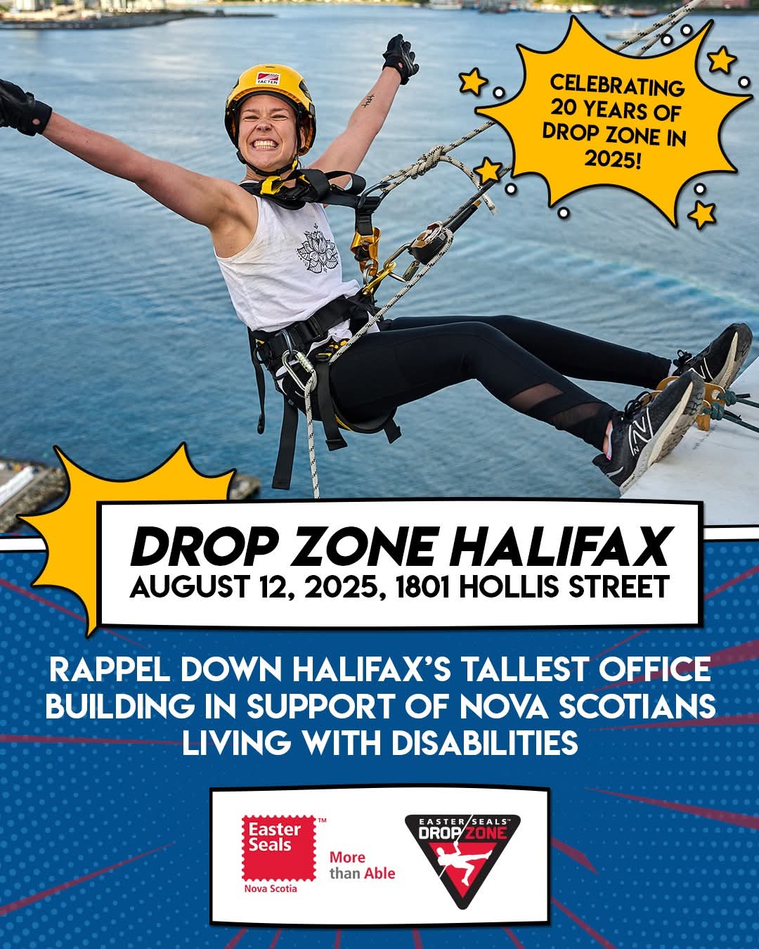 Become the superhero we know you are and join us as we celebrate 20 years of Drop Zone Halifax in 2025!