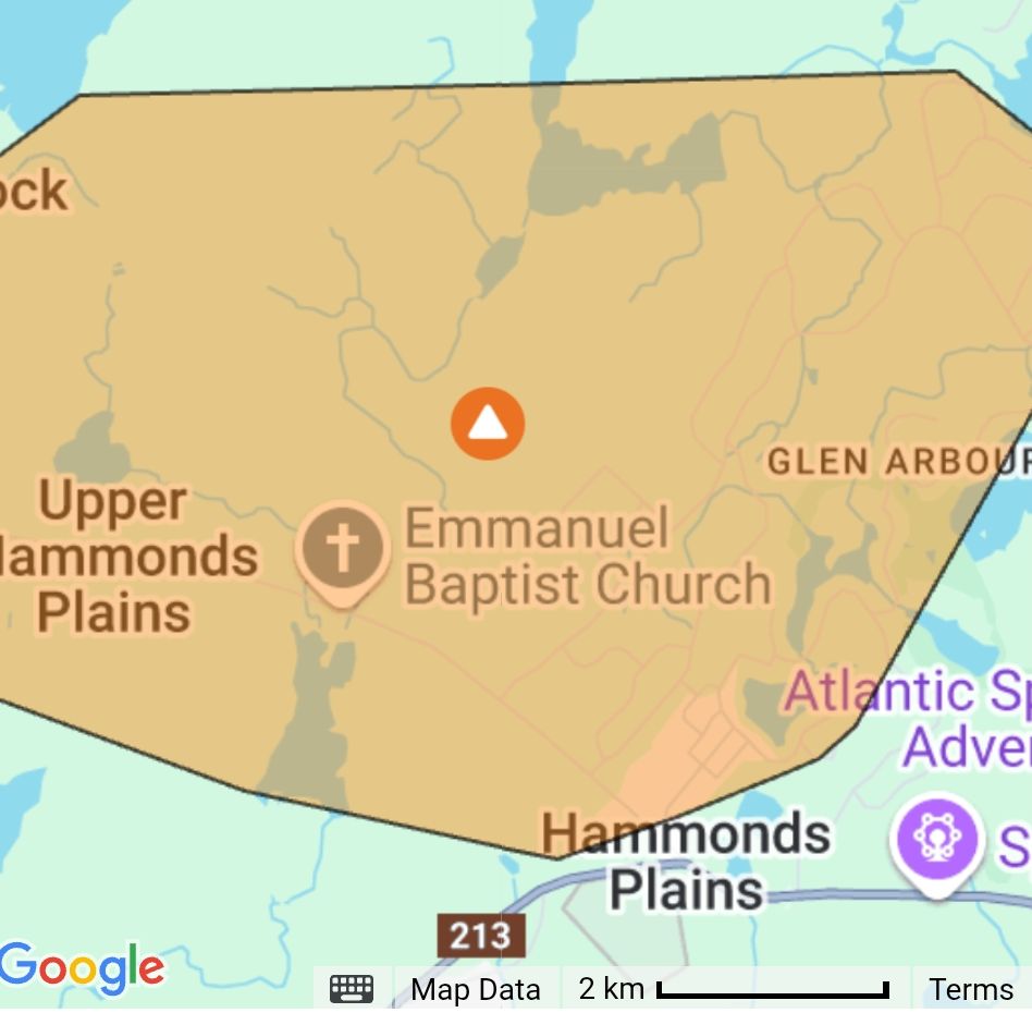 Power outage in Hammonds Plains