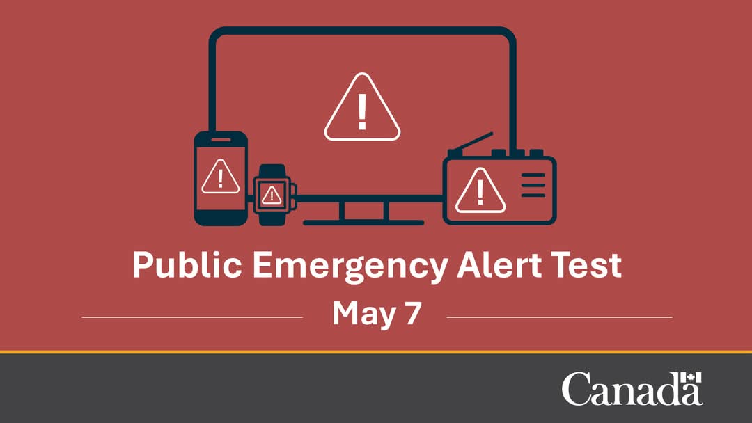 Nova Scotia Alert Ready Test Wednesday, May 7th @ 1:55pm