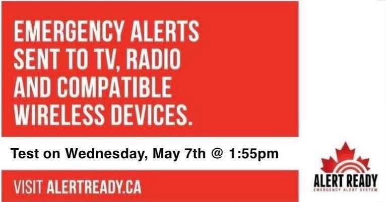𝐍𝐨𝐯𝐚 𝐒𝐜𝐨𝐭𝐢𝐚 𝐀𝐥𝐞𝐫𝐭 𝐑𝐞𝐚𝐝𝐲 𝐓𝐞𝐬𝐭 Wednesday, May 7th @ 1:55pm