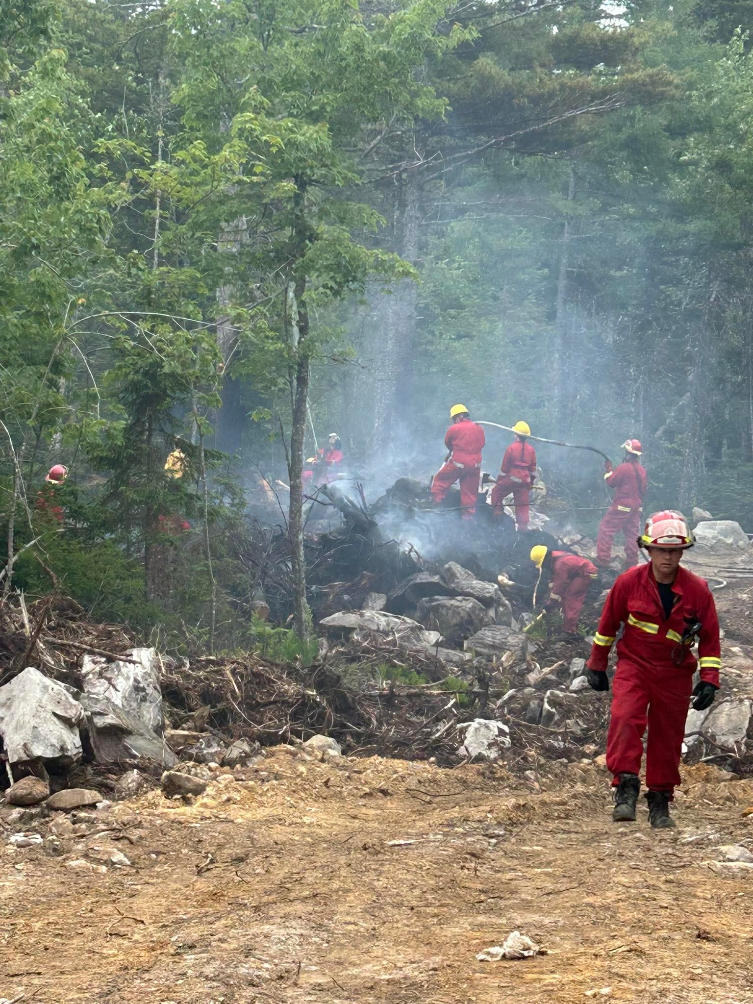 At 1:34 PM, #hfxfirefighters from Station 23 in Chezzetcook responded to reports of a brush fire on Mannette Court in Porters Lake