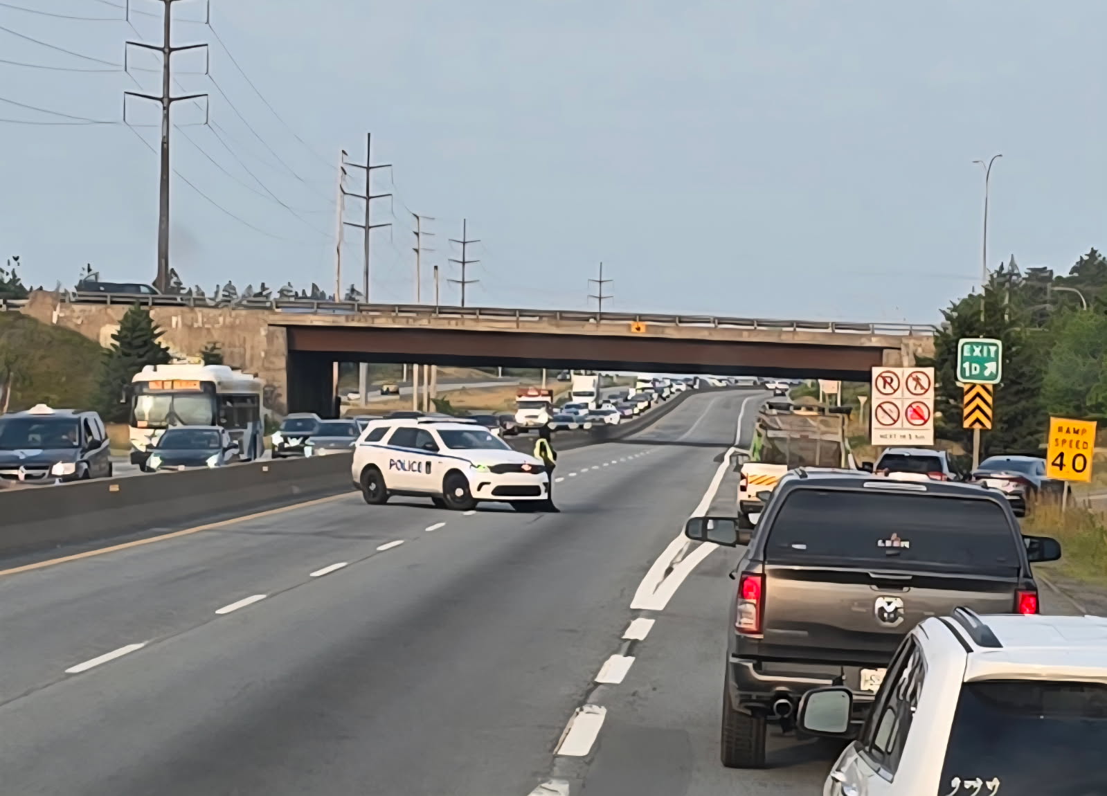 Several tickets were issued yesterday morning after drivers ignored a closed on-ramp and put the lives of others, including first responders at risk