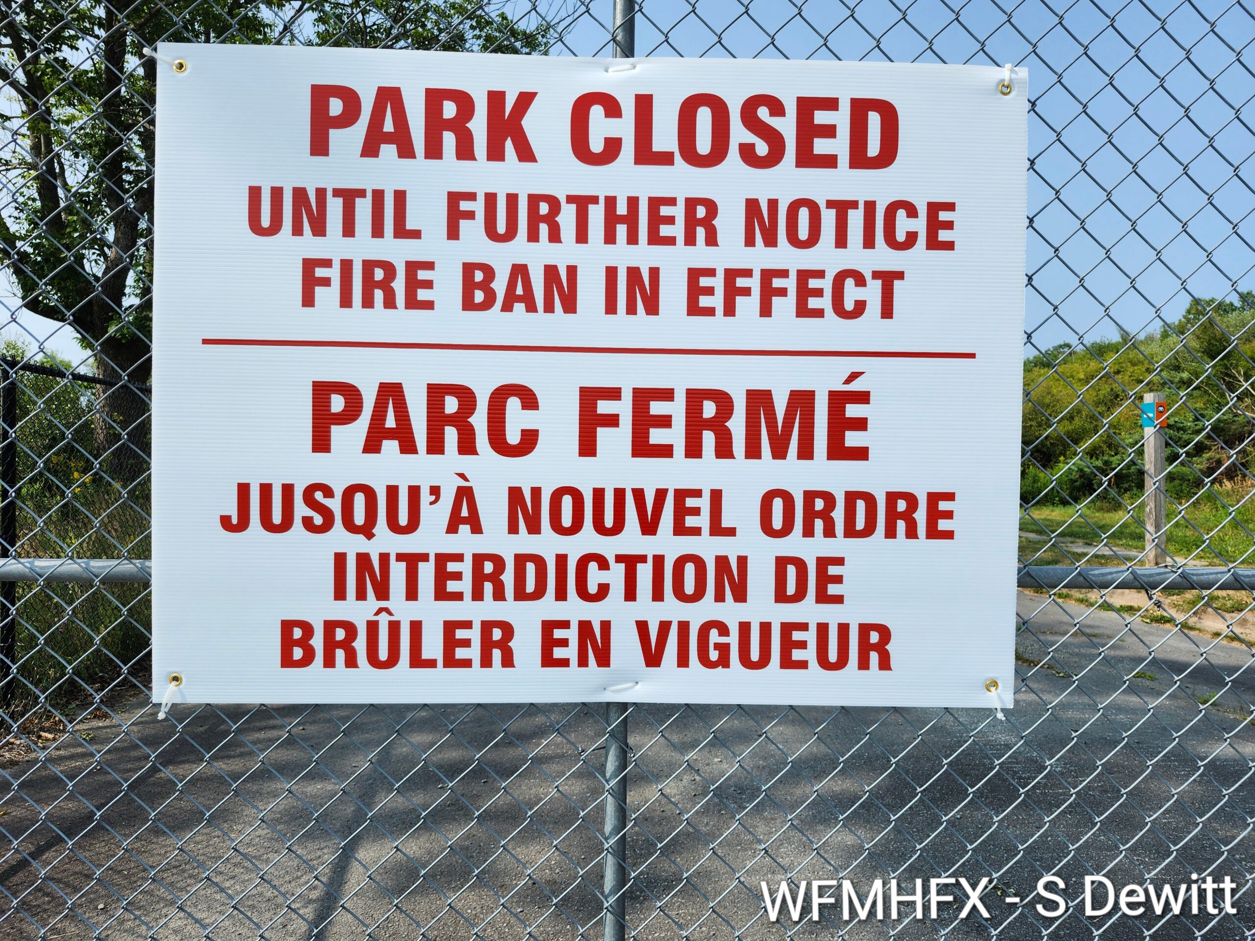 Repost - Forested areas and forested parks closed, provincial burn ban and voluntary water conservation in HRM / Fireworks ban