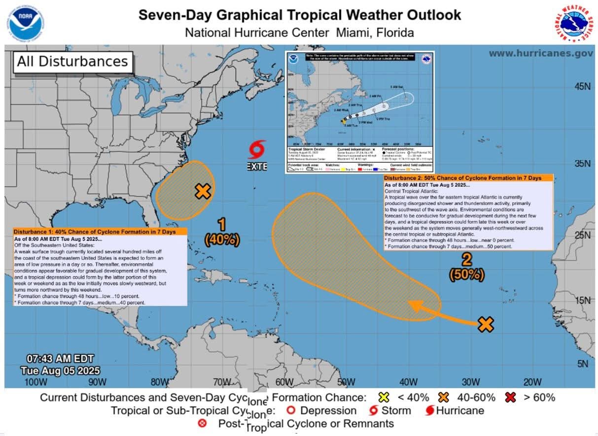 Potential for Atlantic Tropical Cyclone formation in the next 7-days