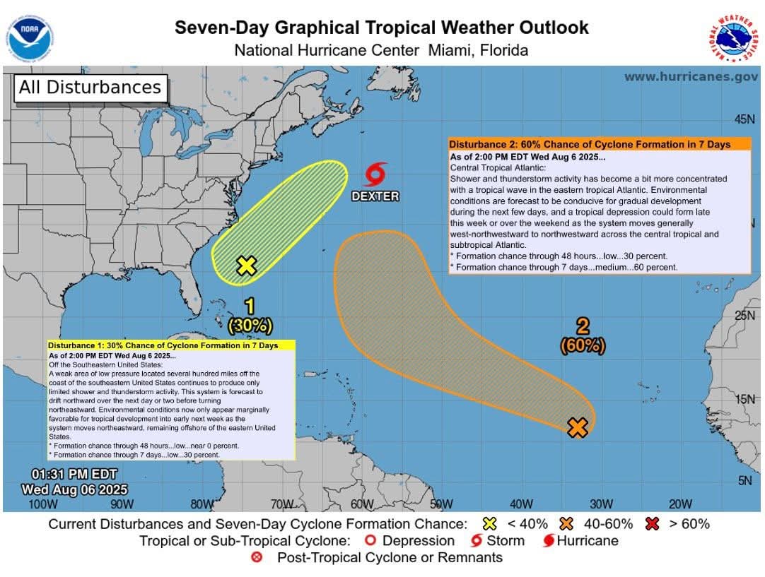 Potential for Atlantic Tropical Cyclone formation in the next 7-days