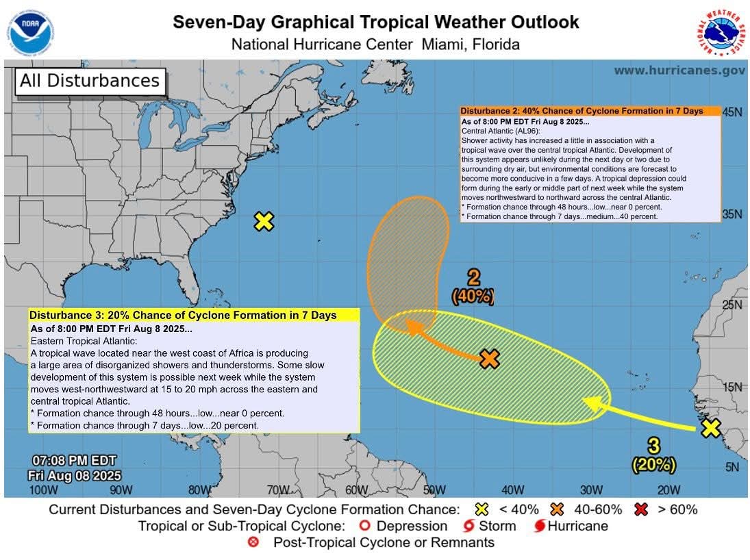 Potential for Atlantic Tropical Cyclone formation in the next 7-days