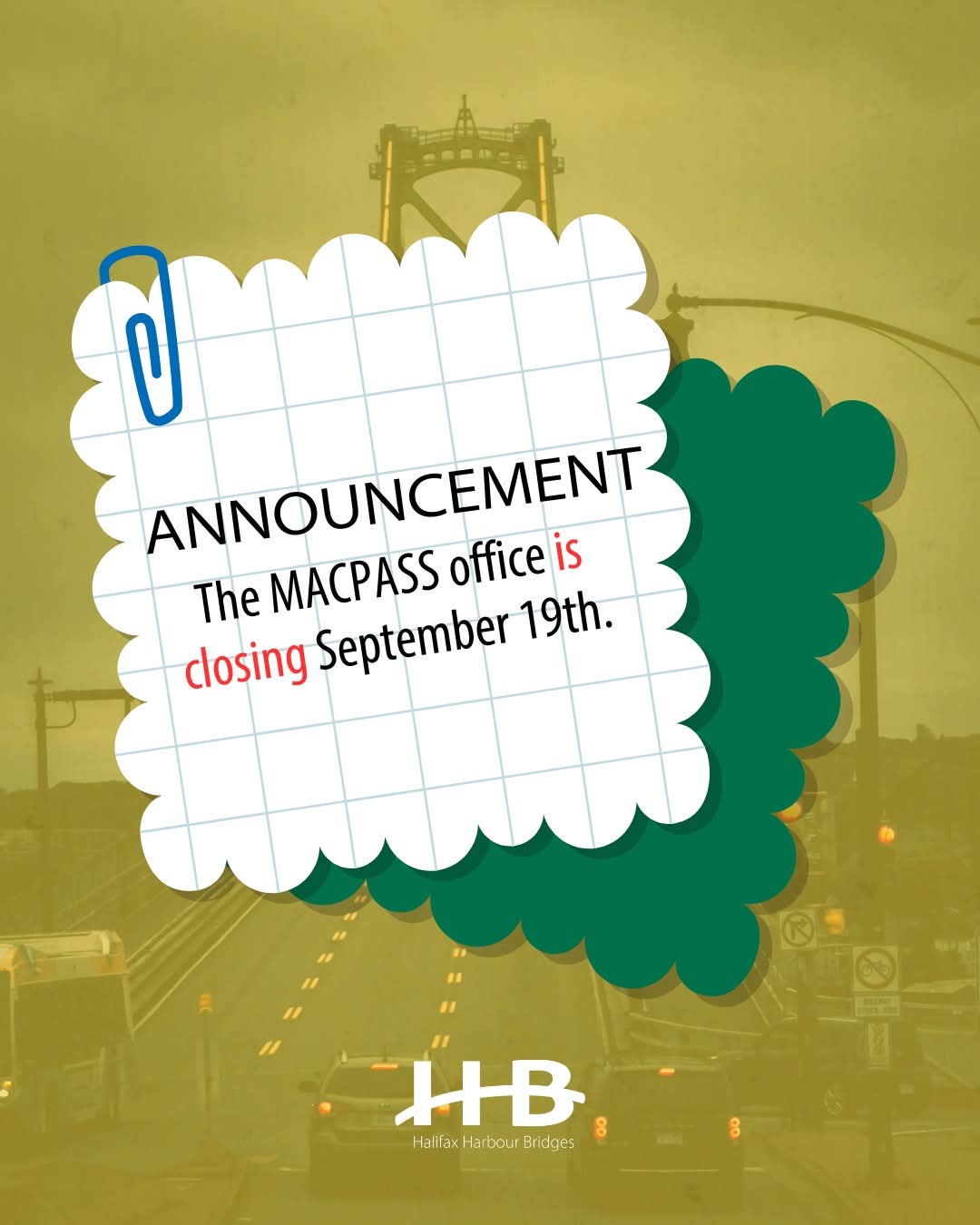 The MACPASS office will permanently close on September 19th, 2025