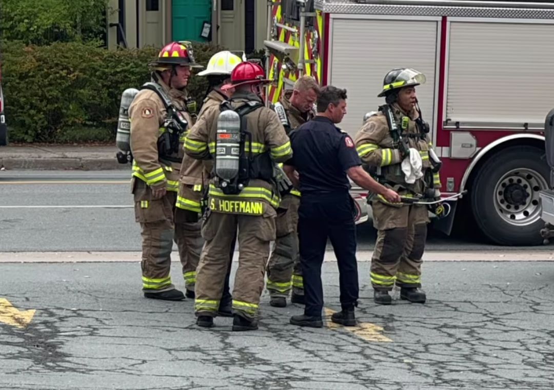 #hfxfirefighters responded with a full hazardous materials response to the Halifax Veterinary Hospital, located at Quinpool Road