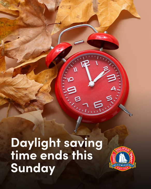 Daylight saving time ends this Sunday, November 2, at 2 a.m.