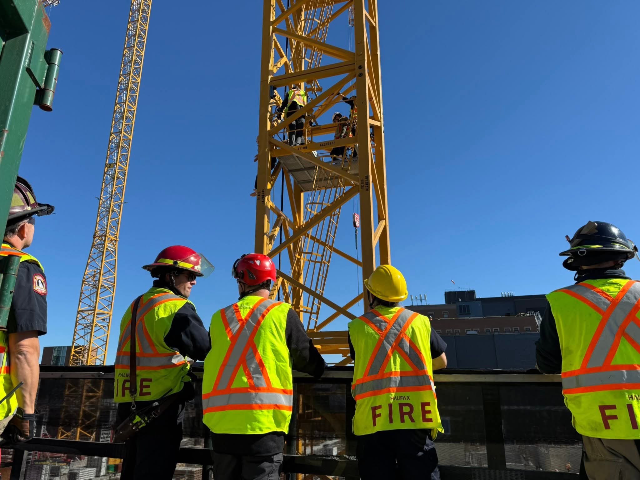 On Friday — just hours after performing a construction site rescue — #hfxfirefighters from Stations 3 and 7 were back in action