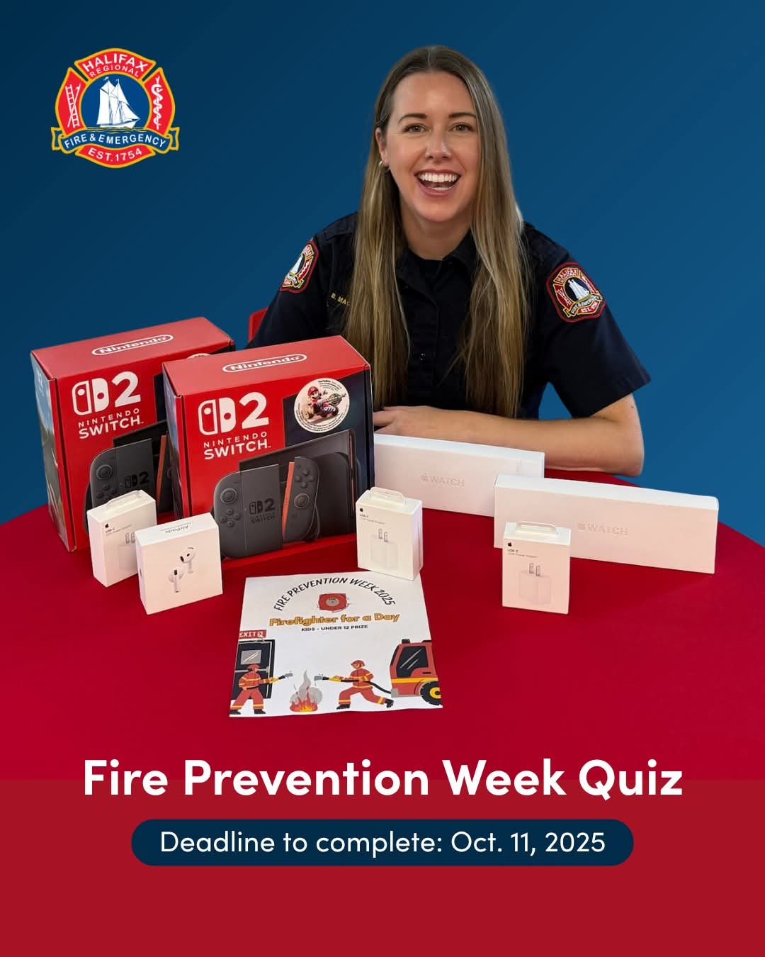 Test your knowledge with the 2025 Fire Prevention Week Quiz for a chance to win one of three amazing prize packages, organized by age group